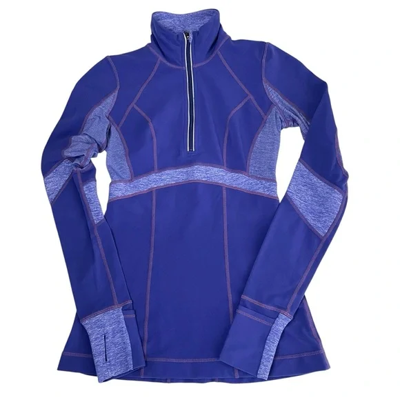 lululemon Run Distance Pullover Pigment Blue Sz 2 - Picture 14 of 16